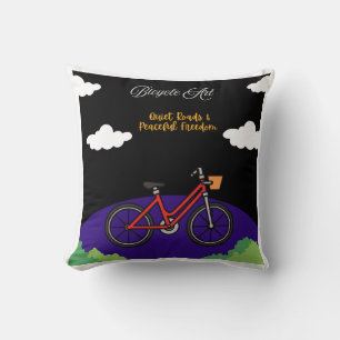 Cojín Decorativo Diseño de Arte de Bicicleta Minimalista