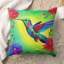 Diseño de arte de Hummingbird Floral