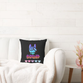 Cojín Decorativo Diseño de Arte de Tipografía de Squad