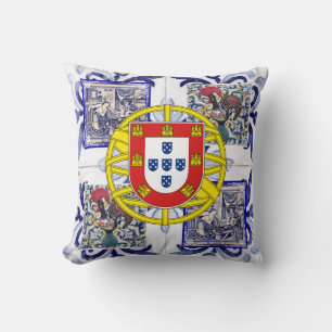 Cojín Decorativo Diseño de arte folclórico de Portugal