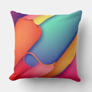 Cojín Decorativo Diseño de arte moderno Folds de color