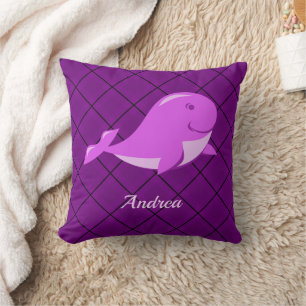 Cojín Decorativo Diseño de ballenas de corte