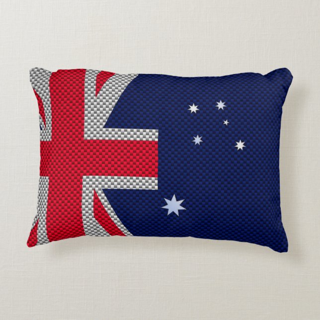 Cojín Decorativo Diseño de bandera de Australia en un estilo cromad (Reverso)