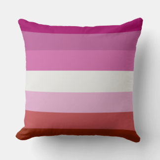 Cojín Decorativo diseño de bandera de orgullo lesbiana con lápiz la