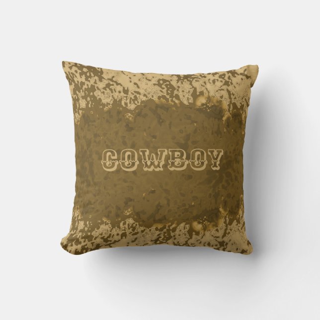 Cojín Decorativo Diseño de Boho Rustic Cowboy (Anverso)