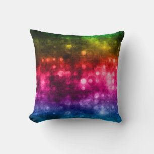 Cojín Decorativo Diseño de Bokek Verde, Rojo, Púrpura y Azul