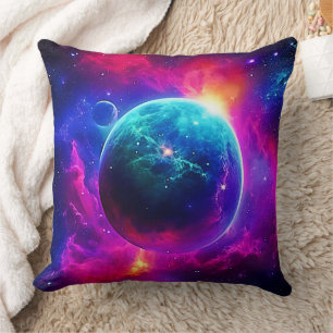 Cojín Decorativo Diseño de brillo del planeta cósmico
