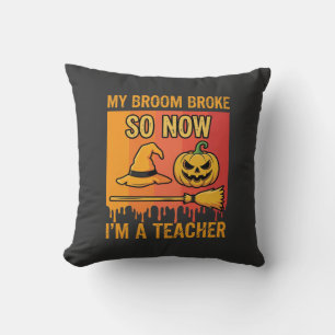 Cojín Decorativo Diseño de bruja divertida profesora de Halloween m