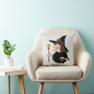 Cojín Decorativo Diseño de Bruja Personalizado