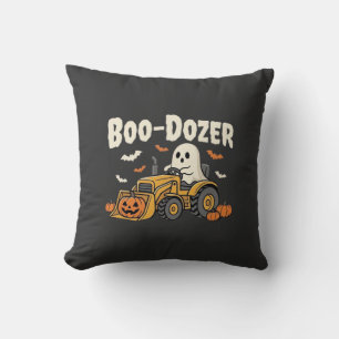 Cojín Decorativo Diseño de bulldozer fantasma de Halloween Boo-Doze