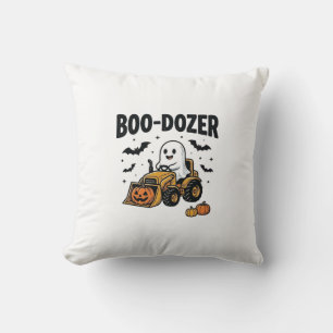 Cojín Decorativo Diseño de Bulldozer Fantasma de Halloween Boo-Doze