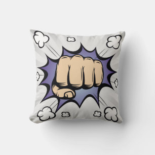 Cojín Decorativo Diseño de burbujas cómicas de arte pop. Ilustracio