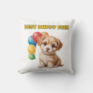 Cojín Decorativo Diseño de cachorro lindo “Mejor amigo para siempre