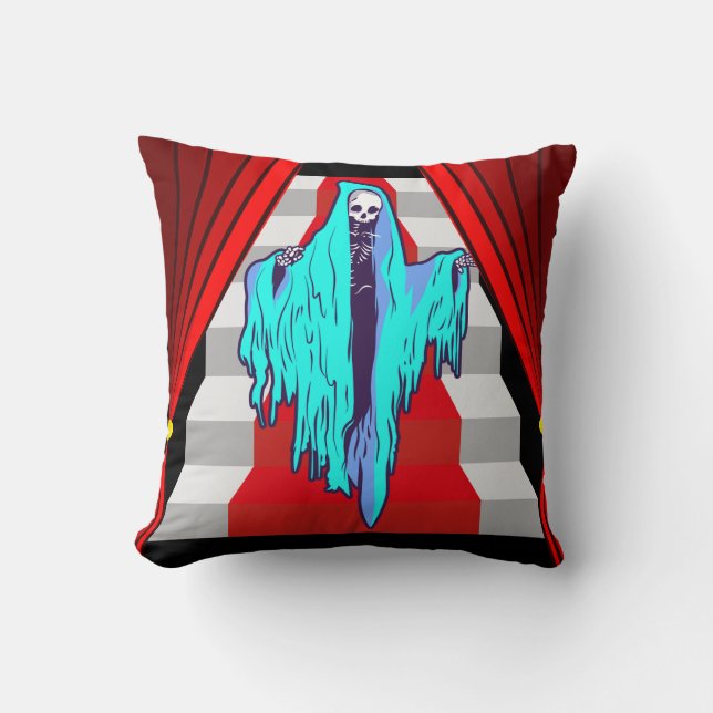 Cojín Decorativo Diseño de caminatas fantasma - (Anverso)