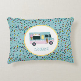 Cojín Decorativo Diseño de Camión de Crema de Hielo