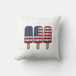 Cojín Decorativo Diseño de camisa de bandera de paleta patriótica v