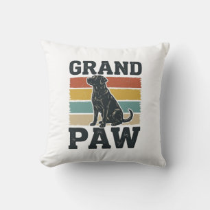 Cojín Decorativo Diseño de camiseta Abuelo Perro Vintage Pata Grand