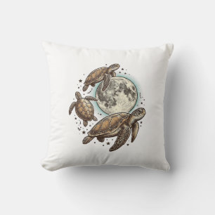Cojín Decorativo Diseño de camiseta con grabado de tortuga marina d