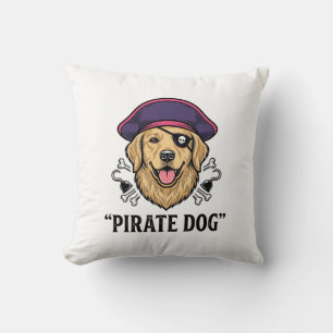 Cojín Decorativo Diseño de camiseta con grabado vintage de perro pi