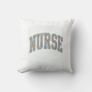 Cojín Decorativo Diseño de camiseta con letras de equipo universita