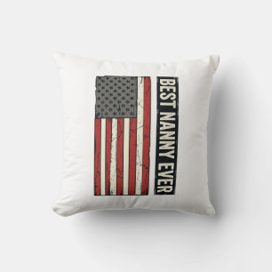 Cojín Decorativo Diseño de camiseta de bandera vintage patriótica M