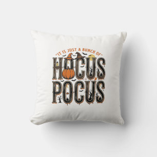 Cojín Decorativo Diseño de camiseta de calabaza de Halloween Hocus