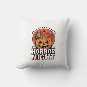 Cojín Decorativo Diseño de camiseta de calabaza de Noche de Brujas