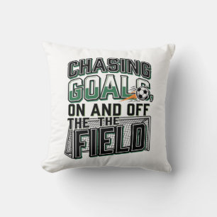 Cojín Decorativo Diseño de camiseta de campo vintage de fútbol pers