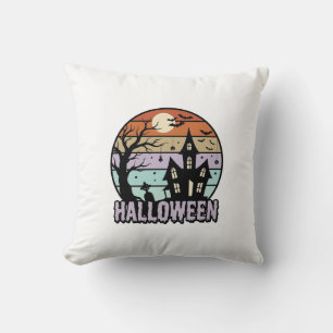 Cojín Decorativo Diseño de camiseta de casa embrujada de Halloween