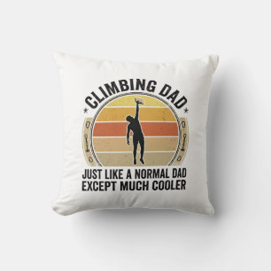 Cojín Decorativo Diseño de camiseta de escalada en roca vintage Cli