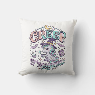 Cojín Decorativo Diseño de camiseta de estilo retro mágico Unicorn 