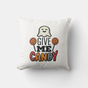 Cojín Decorativo Diseño de camiseta de fantasma de Halloween vintag