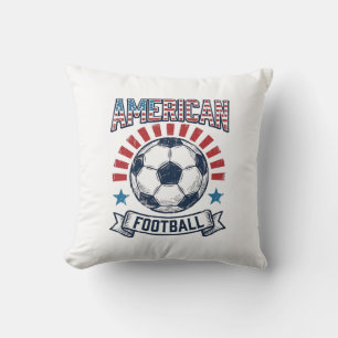Cojín Decorativo Diseño de camiseta de fútbol americano vintage