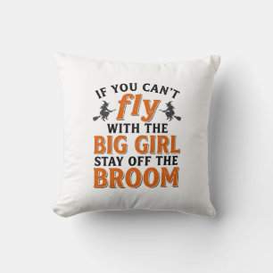 Cojín Decorativo Diseño de camiseta de Halloween de bruja divertida