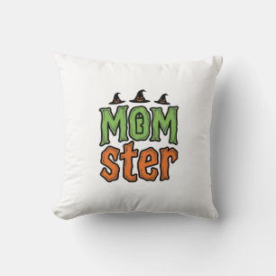 Cojín Decorativo Diseño de camiseta de mamá vintage de monstruo de
