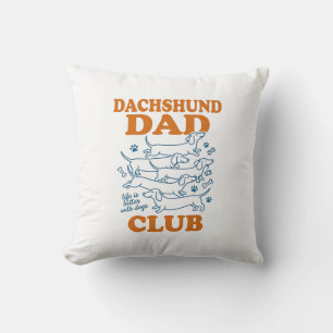Cojín Decorativo Diseño de camiseta de perro vintage del club de pa
