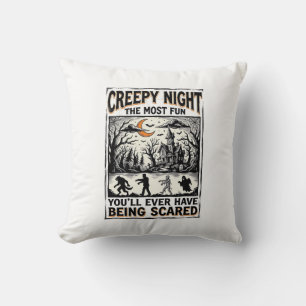 Cojín Decorativo Diseño de camiseta de terror divertido y aterrador