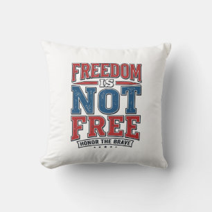 Cojín Decorativo Diseño de camiseta de veterano patriota La liberta