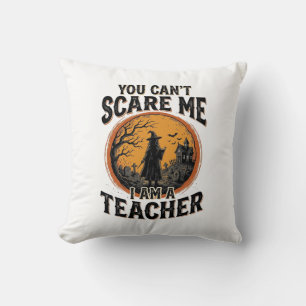 Cojín Decorativo Diseño de camiseta escolar espeluznante de profeso
