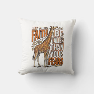 Cojín Decorativo Diseño de camiseta inspirador vintage de jirafa de