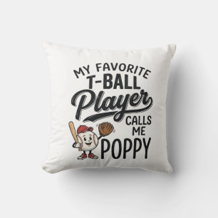 Cojín Decorativo Diseño de camiseta Me llaman Poppy jugador favorit