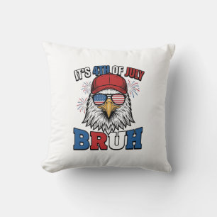 Cojín Decorativo Diseño de camiseta patriótica Funny 4th of July Ea