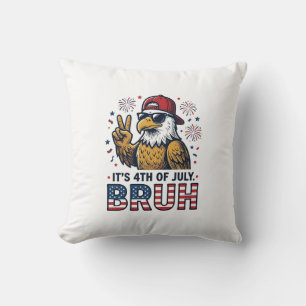 Cojín Decorativo Diseño de camiseta patriótica Funny 4th of July Ea