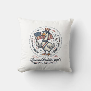 Cojín Decorativo Diseño de camiseta patriótica vintage de ganso ind