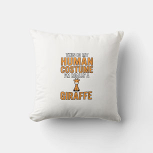 Cojín Decorativo Diseño de camiseta vectorial de disfraz de jirafa
