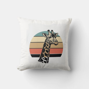 Cojín Decorativo Diseño de camiseta vectorial de safari de puesta d