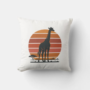Cojín Decorativo Diseño de camiseta vectorial de safari de puesta d