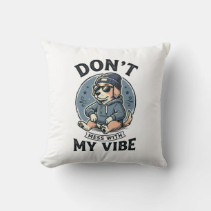 Cojín Decorativo Diseño de camiseta vectorial vintage con vibra de