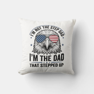 Cojín Decorativo Diseño de camiseta vintage de águila de Step Dad P