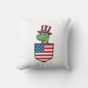 Cojín Decorativo Diseño de camiseta vintage de bolsillo de dinosaur